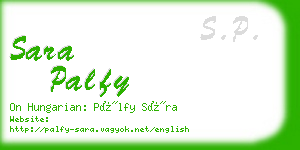 sara palfy business card